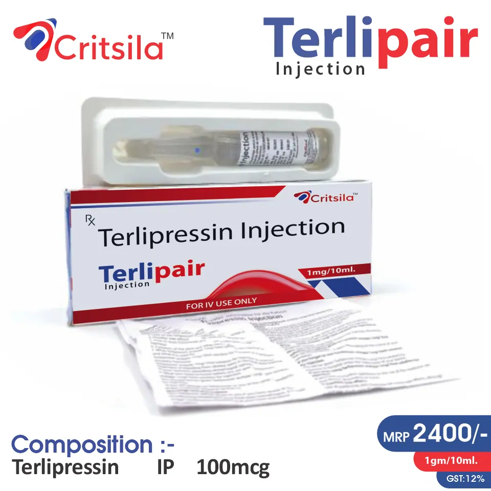 Terlipressin 1mg Injection at the best price in PCD Pharma Franchise for hepatorenal syndrome treatment.